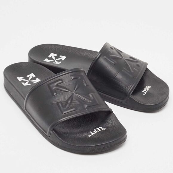 Off-White Black Rubber Arrow Pool Slides Size 41 - Picture 4 of 4